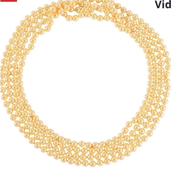 Golden Shell Pearl Endless Necklace 100” - Picture 8 of 12